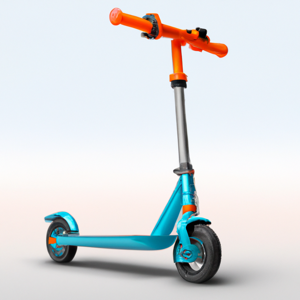 A scooter to gift for kids in blue and orange