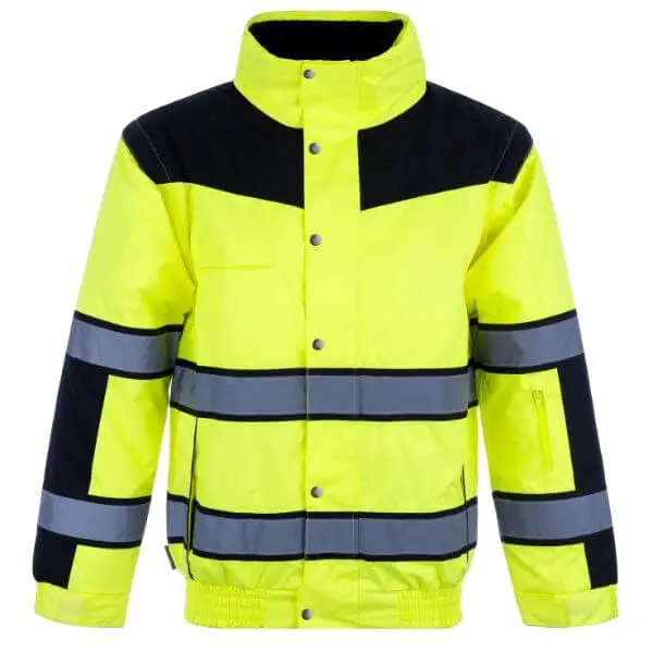 High visibility rain jacket for riding a scooter in rain