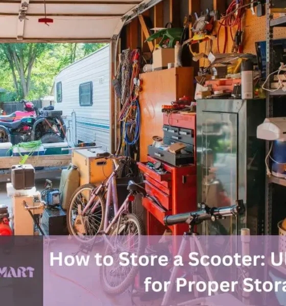 How to store a scooter in a garage full of things