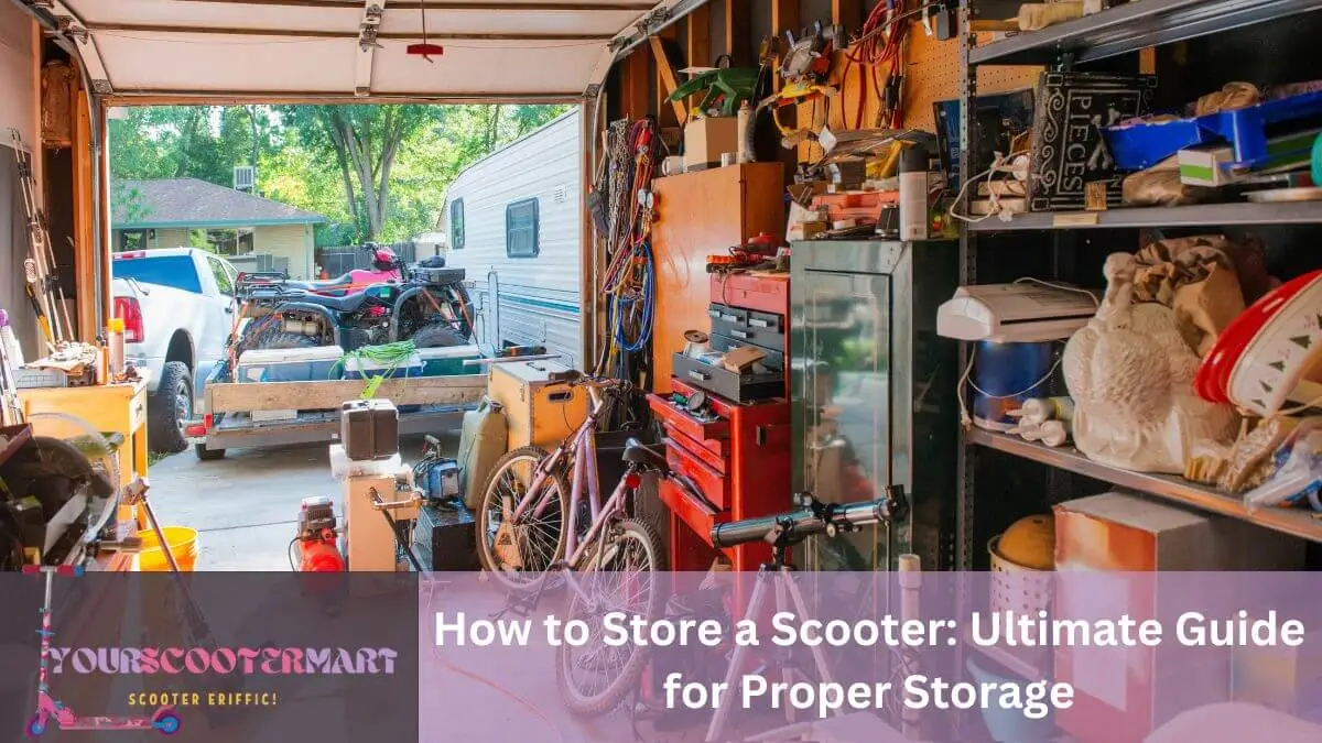 How to store a scooter in a garage full of things