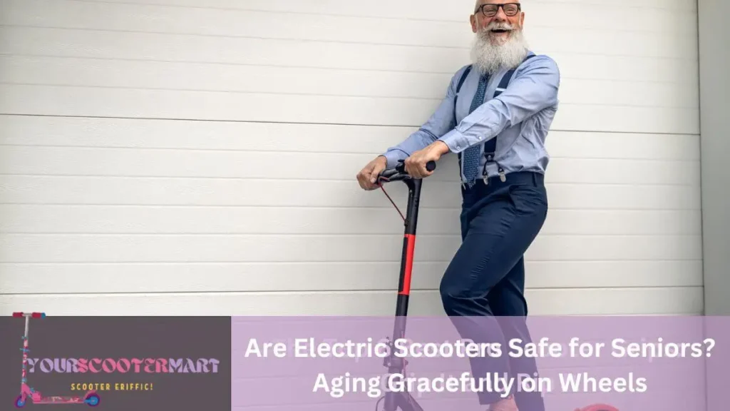 An elder person riding an electric scooter Are electric scooters safe for seniors