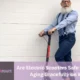 An elder person riding an electric scooter Are electric scooters safe for seniors